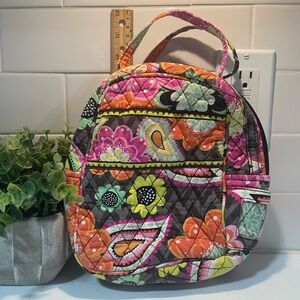 Retired Vera Bradley Lunch Cooler Bag Quilted Clutch Ziggy Zinnia Pattern